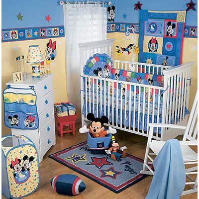 disney baby mickey and minnie nursery Disney Crib Bedding, Disney Decor Bedroom, Disney Kids Rooms, Disney Baby Nurseries, Mickey Mouse Nursery, Mickey Mouse Bedroom, Ideas Habitaciones, Boy Nursery Bedding, Boy Nursery Themes