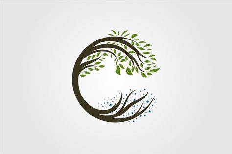 Mother Earth Art, Tree Logo Design, Nature Logo Design, Circular Logo, Water Logo, Tree Logo, Logo Letter, Event Poster Design, Business Concept