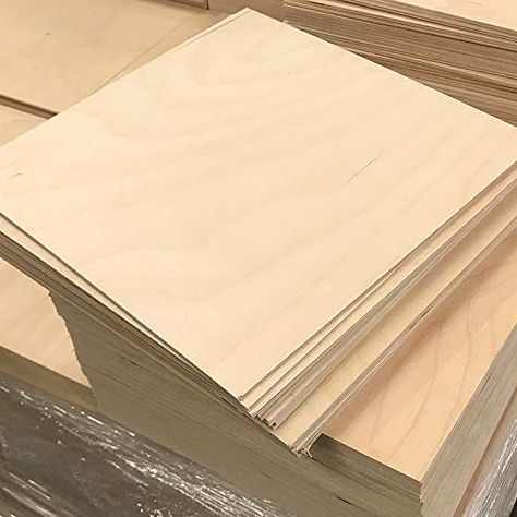 3mm 1/8" x 12" x 12" B/BB Baltic Birch Plywood Squares (48) Cherokee Wood Products Laser Projects, Drawing Supplies, Wood Engraving, Baltic Birch Plywood, Crafts Hacks, Wood Products, Ornaments Design, Wood Slices, Unfinished Wood