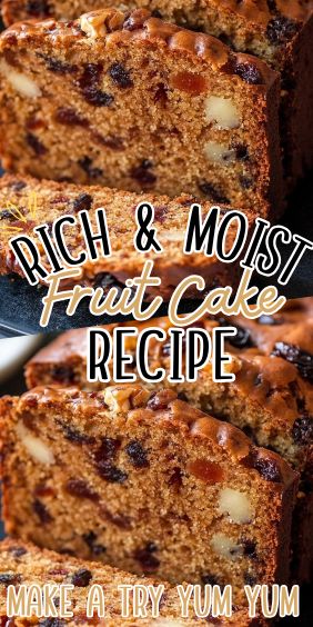 Rich & Moist Fruit Cake Recipe Light Fruitcake Recipes, Best Moist Christmas Fruit Cake, Rich Fruit Cake Recipe, Small Fruit Cake Recipe, Pumpkin Fruit Cake Recipe, Irish Fruit Cake, Classic Fruit Cake, Fruit Cake Loaf Recipe, Fruitcake Recipes With Dried Fruit