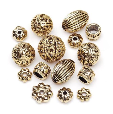 Darice Big Value Spacer Beads-Asst-Antique Gold Diy Jewelry Tools, Yule Tree, Cheap Beads, Hand Stamped Cards, Silverware Jewelry, Gold For Sale, Best Friend Jewelry, Antique Gold Jewelry, Jewelry Making Project