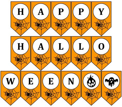 Printable Halloween Banner Happy Halloween Banner Printable Free, Halloween Letters Printable, Printable Halloween Banner, Halloween Pop Up Cards, Halloween Streamers, Happy Halloween Font, Homemade Banners, Halloween Fence, Halloween Banners