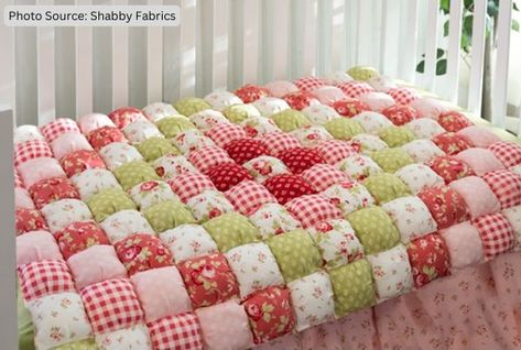 Puffy Quilt Pattern, Puff Quilts Ideas, Puff Quilts For Beginners, Bubble Quilts, Puff Quilt Pattern, Puff Quilts, Biscuit Quilt, Puff Quilt Tutorial, Puffy Quilt