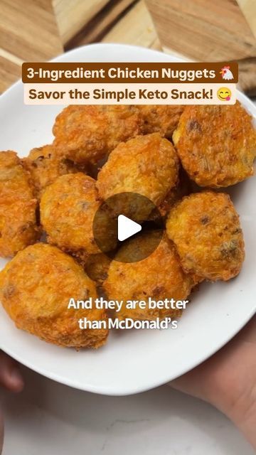 Justin Burkard | 3-Ingredient Chicken Nuggets 😋🙌
Crispy, Cheesy & Effortlessly Keto! 🧀🥚🍗

What you need:
🍗 12 oz of shredded chicken
🥚 1 egg
🧀 1 cup of... | Instagram 3 Ingredient Chicken, Quick Keto Meals, Homemade Chicken Nuggets, Chicken Baked, Cheddar Chicken, Egg Cheese, Cooked Chicken, Keto Cooking, Vegetarian Meals