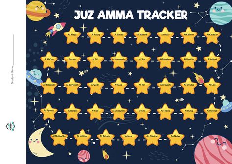 Juzz Amma Tracker Juz Amma Tracker, Classroom Style, Tracker Free, Tracker Printable, Graphic Designing, Templates Printable Free, Templates Free Download, Printable Worksheets, Diy Inspiration