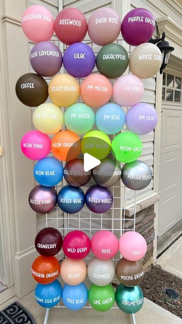 Kalisan Balloon Color Chart, Balloon Colors, Qualatex Balloons, Peach Blush, On The Top, Neon Blue, Metallic Colors, Neon Orange, Event Rental