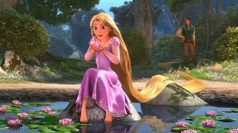 -Creative -Bubbly -Positive Natured -Innocent -Determined -Free Spirited Film Rapunzel, Rapunzel Movie, Disney Movie Trivia, Tangled Wallpaper, Tangled Movie, Tangled 2010, Official Disney Princesses, Rapunzel Disney, Wallpaper Hp