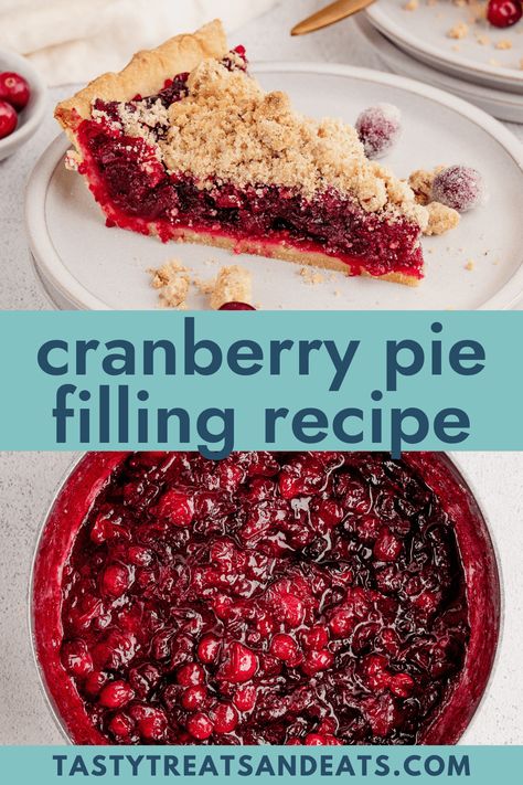 Homemade Cranberry Pie Filling Recipe is so delicious. Fresh cranberries are cooked into a sweet, tart pie filling that is so delicious! Cranberry Pie Filling, Cranberry Pie Recipes, Fresh Cranberry Recipes, Mini Pie Recipes, Tart Pie, Graham Cracker Recipes, Cranberry Pie, Pie Filling Recipes, Easy Pie Recipes