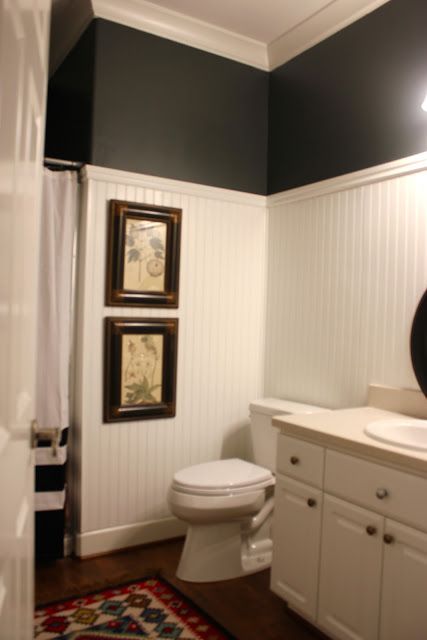 Beadboard Bathroom, White Beadboard, Bead Board Walls, Salon Suites, Bead Board, Downstairs Bathroom, Upstairs Bathrooms, Bathroom Redo, Bathroom Renos