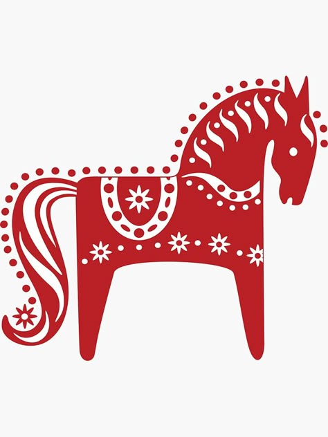 Scandinavian Christmas Ornaments, Horse Svg, Red Horse, Christmas Vinyl, Swedish Christmas, Dala Horse, Scandinavian Folk Art, Local Crafts, Scandinavian Christmas