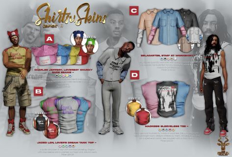 SHIRTS V. SKINS 2 💛 Sims 4 Free Mods, Hood Clothes, Sims 4 Men Clothing, Sims 4 Male Clothes, Sims Baby, Play Sims 4, Free Sims 4, Sims 4 Children, Tumblr Sims 4