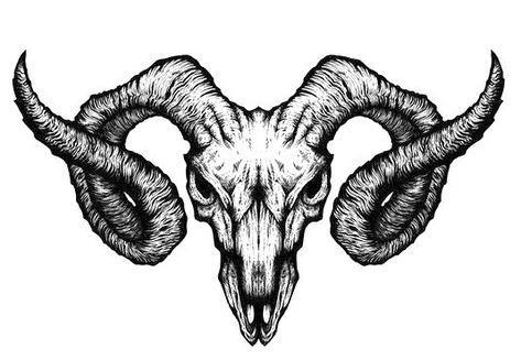 Goat Tattoo, Tato Maori, Satanic Tattoos, Capricorn Tattoo, Goat Skull, Bull Tattoos, Scary Tattoos, Tattoo Zeichnungen, Creepy Tattoos