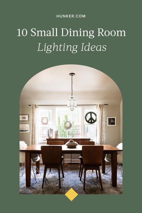 Here are 11 dining room lighting ideas that will brighten up even the smallest of spaces. #hunkerhome #diningroomlighting #lightingideas #smalldiningroomlightingideas #smalldiningroom Small Dining Room Light Fixtures, Dining Room Lighting Ideas, Room Light Fixtures, Arco Floor Lamp, Room Lighting Ideas, Small Dining Room, Dining Table Light, Dining Room Light, Dining Room Light Fixtures