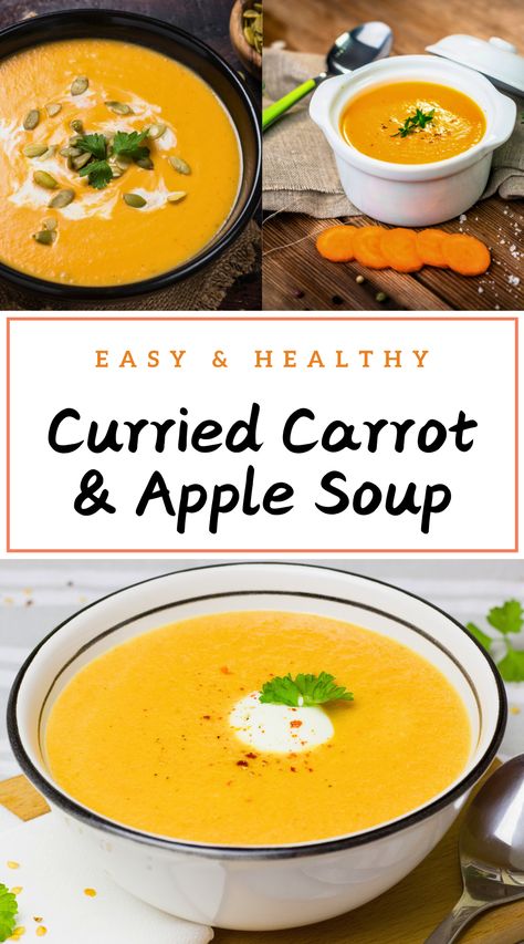 A creamy bowl of curried carrot apple soup, perfect for fall, vegan, and Whole30 Thanksgiving meals. Carrot Bisque Soup, Carrot Soup Instant Pot, Curried Carrots, Carrot Apple Soup, Whole30 Thanksgiving, Thanksgiving Soup Recipes, Thanksgiving Soup, Thanksgiving Soups, Bisque Soup Recipes