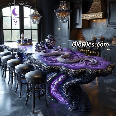 Luxury Elegant Purple Mermaid Dress, Purple Medusa Aesthetic, Luxury Purple Floor-length Mermaid Dress, Purple Tentacles, Monique Lula, Moon Mobile, Purple Rain, Glow In The Dark, The Darkest