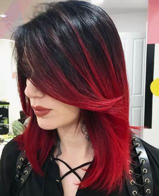 Hair Color Red Ombre, Black Hair Ombre, Red Ombre Hair, Short Ombre Hair, Brown Ombre Hair, Hair Color Unique, Pinterest Hair, Red Ombre, Short Hair Color