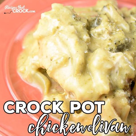 Are you looking for a way to switch up your regular crock pot chicken recipes? This Crock Pot Chicken Divan brings an easy flavorful twist to family dinner. Crock Pot Chicken Recipes, Chicken Divan Recipe, Chicken Divan, Crock Pot Chicken, Crockpot Dishes, Chicken Slow Cooker Recipes, Crock Pot Slow Cooker, Crockpot Recipes Slow Cooker, Crock Pot Cooking