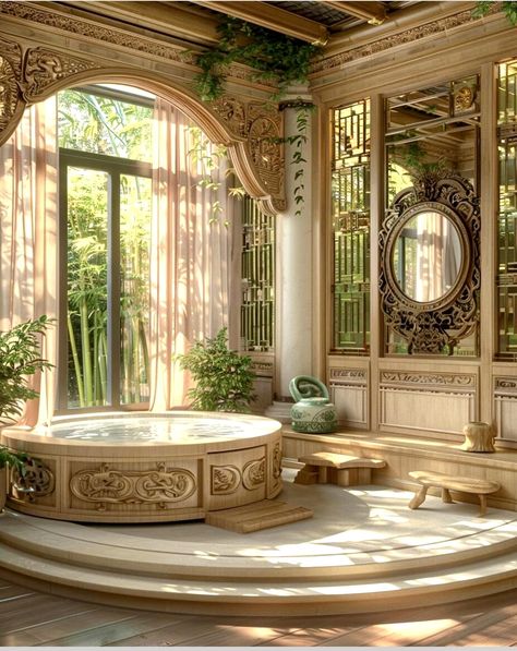 Castle Bathroom, Pretty Bedrooms, Royal Bathroom, Unusual House, Dreamscape Architecture, Houses Ideas, Bathroom Tub, Bathroom Idea, Pretty Bedroom