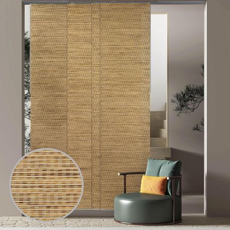 Amazon.com: GoDear Design Adjustable Sliding Panel Track Blinds for Windows, Vertical Blinds for Sliding Doors, Extendable Track from 45.8" to 86" W, Trimmable Panel Curtains Up to 96", Light Filtering, Mayonaka : Home & Kitchen Vertical Blinds For Sliding Doors, Blinds For Sliding Doors, Blinds For Sliding Glass Doors, Bathroom Window Coverings, Sliding Glass Door Window Treatments, Glass Door Coverings, Patio Door Coverings, Patio Door Blinds, Panel Track Blinds