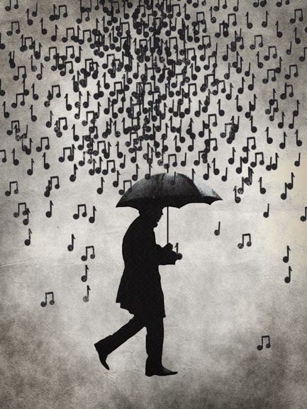 Umbrella music rain men save from music rain Not Musik, Singing In The Rain, Musical Art, Musical Notes, Music Wallpaper, Music Room, Music Love, Drawing Tips, Art Journals