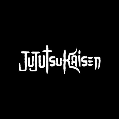 Jujutsu Kaisen Logo Wallpaper, Jujutsu Kaisen Title Logo, Jujutsu Kaisen Logo Png, Jujutsu Kaisen Title, Jjk Black And White, Jjk Logo, Basic Typography, Jujutsu Kaisen Logo, Hunter X Hunter Logo