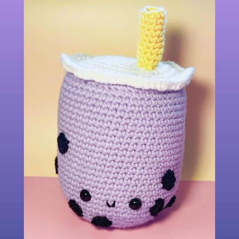 Strawberry Bag Pattern, Crochet Bubble Tea, Crochet Strawberry Bag, Tea Pattern, Strawberry Bag, Boba Bubble Tea, Crochet Strawberry, Crochet Food, Crochet Amigurumi Free Patterns