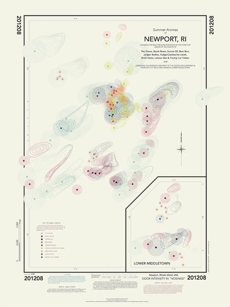 Summer Aromas of Newport, RI - Sensory Maps Sound Map, Architecture Mapping, English Artists, Newport Ri, Diagram Architecture, Topographic Map, Map Design, City Maps, Data Visualization