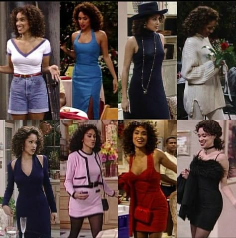 Hilary Banks Outfits, Hilary Banks, Black 90s Fashion, Fran Fine Outfits, Looks Hip Hop, 90’s Outfits, 90s Inspired Outfits, Tv Show Outfits, 90s Fashion Outfits