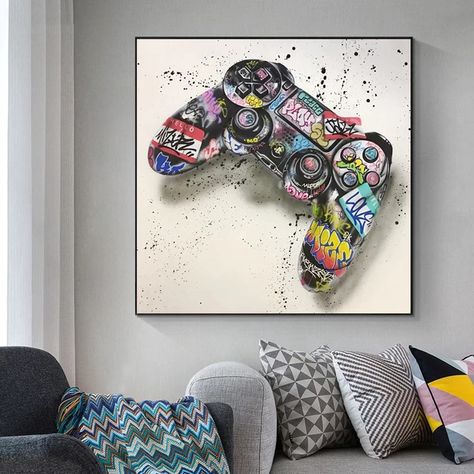 Playstation Controller, Canvas Wall Hanging, Art Poster Design, Framed Poster, Art Posters, All Poster, Hanging Art, Graffiti Art, Canvas Poster