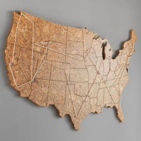 Find the best handmade Wall Décor on MakerPlace by Michaels. We offer the Cork Map of the United States with free shipping. Cork Board Map, Cork Map, Push Pin Travel Map, Pin Travel Map, Map Of The United States, Basement Remodel Diy, Pushpin Travel Map, Push Pin Map, Handmade Wall Decor