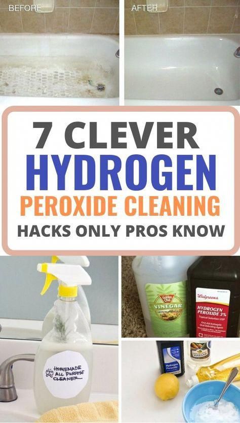 Peroxide For Cleaning, Clean With Hydrogen Peroxide, Hydrogen Peroxide Cleaner Recipe, Peroxide Cleaner Diy, Diy Bathroom Cleaner Hydrogen Peroxide, Peroxide Cleaning Solution, Peroxide Cleaner, Hydrogen Peroxide Cleaning, Vinegar Hacks