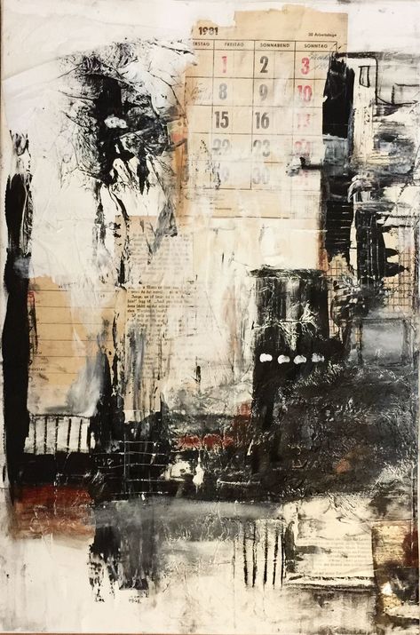 Mixed Media Landscape Photography, Collage And Paint Mixed Media, Drawing And Collage Mixed Media, Urban Abstract Art, Abstract Urban Art, Mixed Media Architecture Art, Landscape Collage Ideas, Mixed Media Abstract Painting, Urban Decay Art