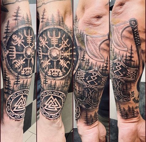 Yggradsil Tattoo, Nordic Arm Sleeve Tattoo, Norse Tattoo Leg Sleeve, Germanic Tattoos, Viking Art Tattoo, Viking Tattoo Sleeve Norse Mythology, Nordic Sleeve, Men’s Nordic Tattoo, Viking Gods Tattoo Sleeve