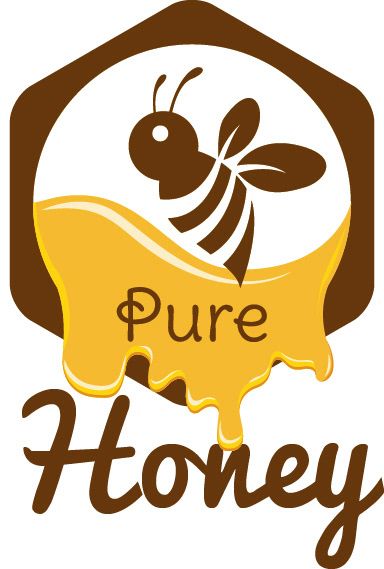 Pure Honey Logo Design on Behance Honey Branding Logo Packaging Design, Logo Honey Design, Honey Labels Design, Honey Bee Logo Design, Honey Brand Logo, Bee Logo Design Creative, Honey Branding Design, Honey Logo Ideas, Honey Label Design Ideas