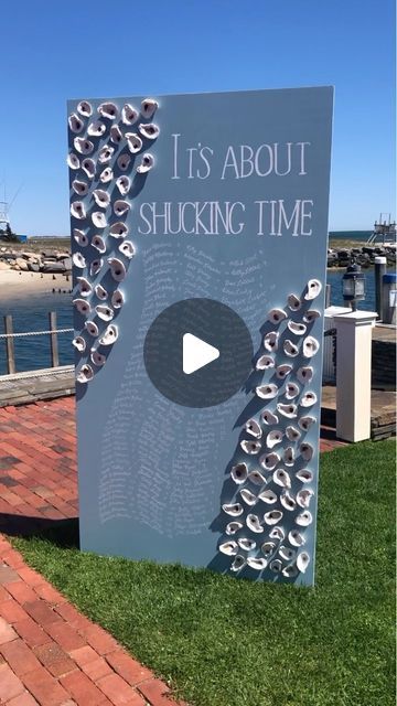 Boston Wedding Calligrapher on Instagram: "This oyster 🦪 seating chart wall has been a fan favorite! Cannot thank you all enough for the love! This was a custom build for a Cape Cod wedding and I am now able to rent it out for other couples to enjoy🤍  The lettering and layout is customizable while the layout of the oysters and color of the wall remain the same. Reach out via DMs 📥 or the inquiry form on my website for availability and pricing." Oyster Seating Chart Wedding, Oyster Seating Chart, Seating Chart Wall, Cape Cod Wedding, Boston Wedding, Oyster Shells, Wedding Boston, Seating Chart Wedding, Wall Fans