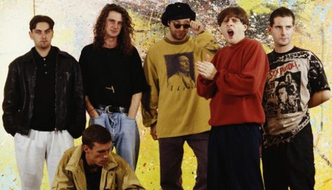 ORIGINAL SPIN: Happy Mondays circa 1990 (from left) are bassist Paul Ryder, dancer Bez, drummer Gary Whelan, guitarist Mark Day, singer Shaun Ryder and keyboardist Paul Davis. Photo: Getty Images Paul Davis, Happy Mondays, 90s Men, House Dance, Black Grapes, Acid House, British Rock, Retro Pop, Indie Music