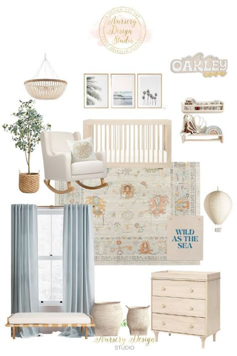 oakley's NURSERY (1) Sea Life Nursery Theme, Coastal Grandmother Nursery, Gender Neutral Coastal Nursery, Nursery Ideas Coastal, Coastal Cowgirl Nursery, Coastal Nursery Ideas, Girl Beach Nursery, Coastal Baby Nursery, Coastal Boy Nursery