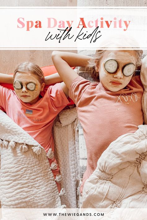 Spa Day Activity for Kids - Casey Wiegand of The Wiegands Mommy And Me Spa Day At Home, Mommy Daughter Spa Day At Home, Spa Day For Kids At Home, Kids Spa Day At Home, Spa Day For Kids, Cozy Robes, At Home Spa Day, Home Spa Day, Pamper Days