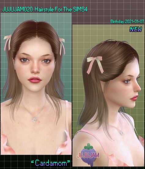 Sims4 Hair Accessories, Ts4 Mods, Female Hairstyles, Cc Sims4, Mod Hair, Gemma Ward, Double Ponytail, Sims 4 Download, Victorian Hairstyles