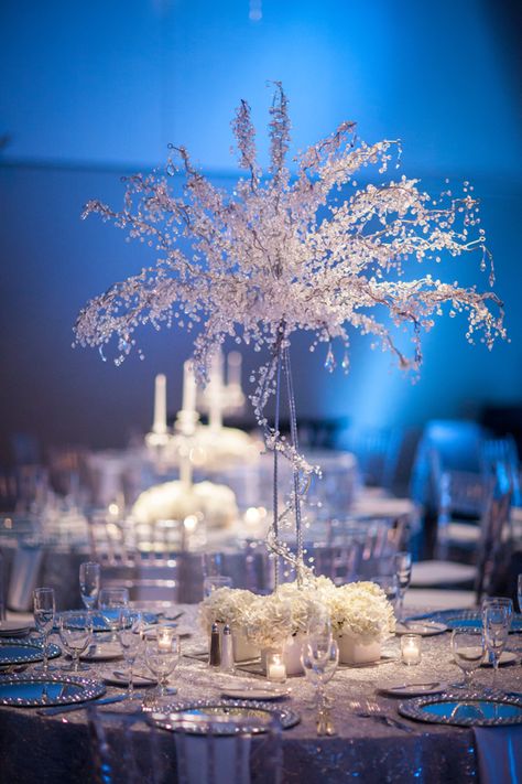 White, Silver & Blue Winter Wonderland Wedding at A La Carte Pavilion - Tampa Wedding Photographer Andy Martin Photography (28) Winter Wonderland Wedding Centerpieces, Winter Wonderland Wedding Decorations, Winter Wedding Table Decorations, Wonderland Wedding Decorations, Winter Wonderland Wedding Theme, Wonderland Wedding Theme, Winter Wedding Table, Winter Wedding Centerpieces, Majlis Perkahwinan