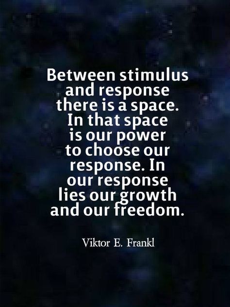 'Between stimulus and response there is a space...' Viktor E. Frankl [600x800] - Imgur Philosophical Quotes About Life, Rupert Spira, Viktor Frankl, Philosophical Quotes, Brain Food, Hypnotherapy, Staying Positive, A Quote, Note To Self