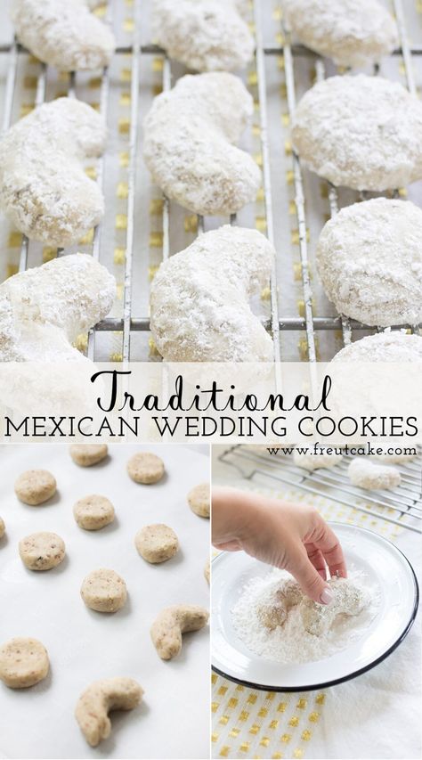 Mexican Wedding Cookie, Mexican Wedding Cake Cookies, Traditional Mexican Wedding, Mexican Wedding Cookies Recipes, Wedding Cookies Recipe, Mexican Wedding Cake, Italian Wedding Cookies, Mexican Cookies, Traditional Christmas Cookies