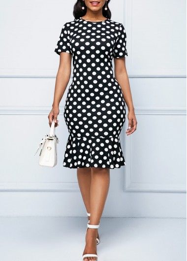 Dotted Dress Outfit, Party Dresses Casual, Dotted Dress, Women Fashion Dress, African Dresses For Kids, Sheath Dresses, Office Dresses For Women, Club Party Dresses, Spandex Dress