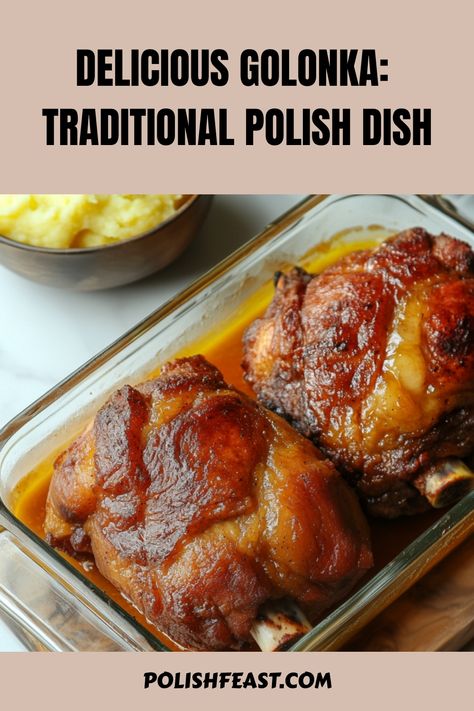 This traditional Polish Pork Hock recipe, or Golonka is a comforting and hearty meal perfect for special occasions or family dinners. Pork Kidney Recipes, Authentic Polish Recipes, Polish Recipes Authentic, Russian Recipes Traditional, Easy Polish Recipes, Polish Food Traditional, Polish Kitchen, Easy German Recipes, Polish Foods