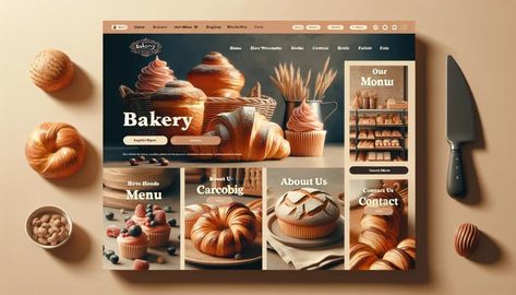 How to create your bakery website Bakery Website Design Inspiration, Bakery Portfolio, Bakery Website, Online Bakery, Attract Customers, Artisan Food, Website Design Inspiration, How To Attract Customers, Baked Goods