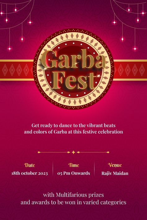 Garba Night Poster - template - garba template -garba eve design garba poster design- Instagram post Garba Banner Design, Garba Poster Design, Garba Workshop Poster, Navaratri Poster Design, Garba Night Poster, Garba Poster, Posters Event, Dance Posters, Garba Night