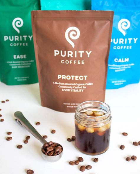 Purity Coffee Review (Clean & Organic) • Organically Becca Purity Coffee, Clean Coffee, Cold Brew Recipe, Coffee Life, Coffee Review, Coffee Brand, French Roast, Organic Cleaning Products, Sweet Citrus