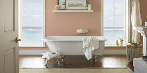 Earthy, Dreamy "Canyon Dusk" Is Behr's Color of the Year for 2021 Feng Shui Bathroom Colors, Couleur Feng Shui, 2021 Color Of The Year, Feng Shui Bathroom, Feng Shui Colors, Best Bathroom Colors, Feng Shui Guide, Behr Colors, Behr Paint Colors