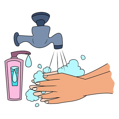 Wash Hand Cartoon, Wash Hands Drawing, Washing Hands Drawing, Sink Drawing, Simple Face Drawing, Cartoon Drawing Ideas Easy, Cartoon Drawing Ideas, Drawing Meme, Popular Cartoon Characters