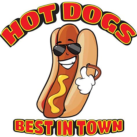 Hot Dog Bar, Hot Dog Cart, Hot Dog Stand, Concession Trailer, Reminder Stickers, Vinyl Car Stickers, Retail Stores, Dog Car, Dog Signs